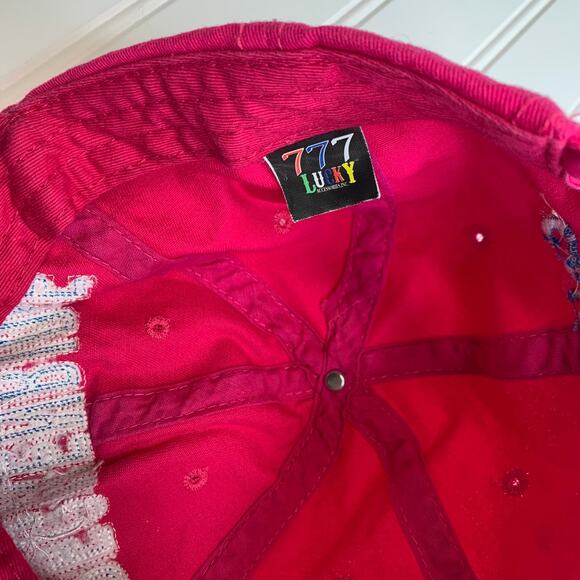 Breckenridge Baseball Cap Hat Hot Pink Turquoise Strap Back - Picture 5 of 6